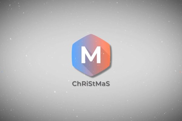 渐变色六边形&圆形图形Logo设计第一素材精选模板 Christmas Logo