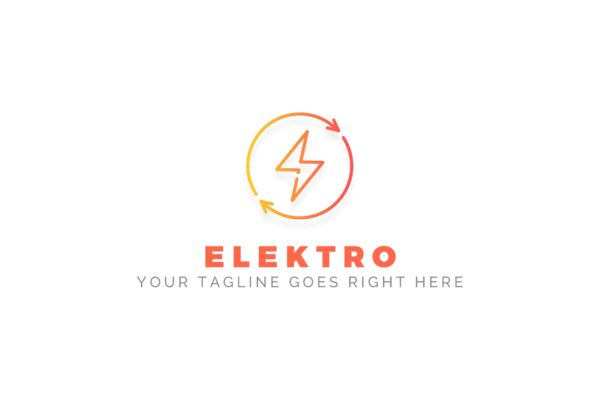 充电宝/移动电源/充电设备品牌Logo设计第一素材精选模板 Elektro – Electrician Logo Template
