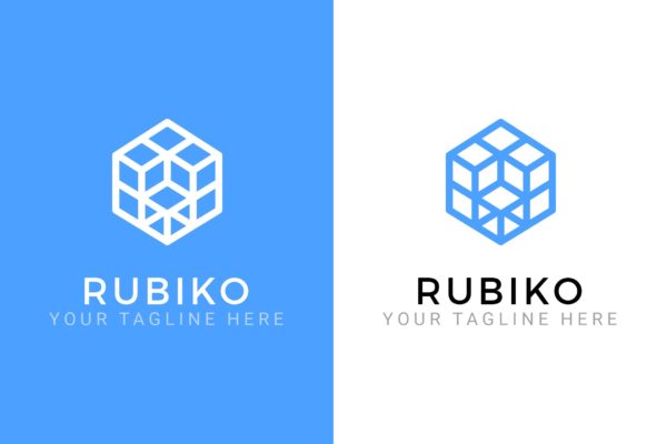 抽象魔方立体图形Logo设计第一素材精选模板 Rubiko – Abstract Logo Template