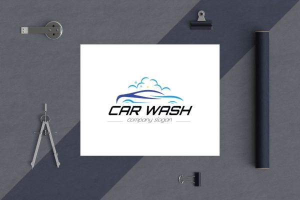 洗车店品牌Logo设计第一素材精选模板 Car Wash Business Logo Template