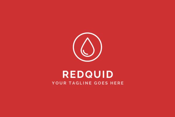 创意水滴图形Logo设计第一素材精选模板 Redquid – Premium Logo Design