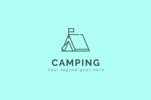 登山户外品牌露营图形Logo设计蚂蚁素材精选模板 Camping – Premium Logo Template
