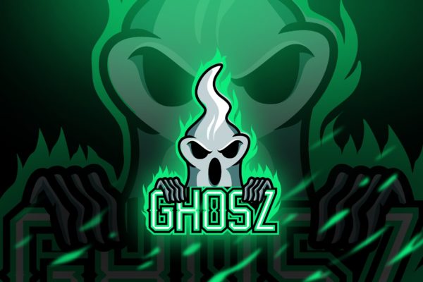 鬼魂幽灵电竞游戏俱乐部队徽Logo模板 ghoz – Mascot & Esport Logo