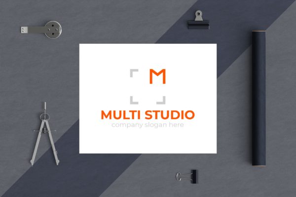 字母M创意图形企业品牌Logo设计蚂蚁素材精选模板 Letter Based Business Logo Template