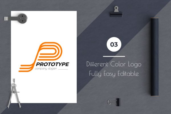 原型设计主题创意图形Logo设计第一素材精选模板 Prototype Creative Logo Template