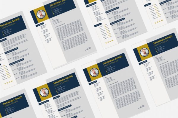 2合1求职信&求职蚂蚁素材精选简历模板v4 Cv Resume Template.v4