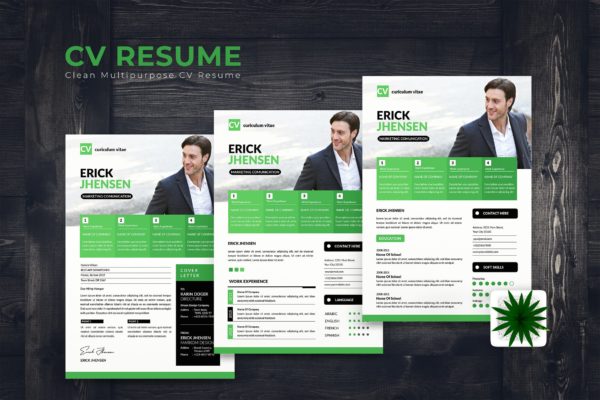 市场营销经理应聘简历模板 Jhensen CV Resume