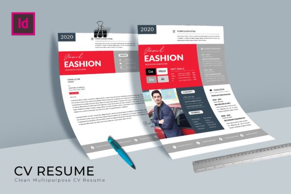 网页设计&开发职位应聘第一素材精选简历模板 Civitas CV Resume Template