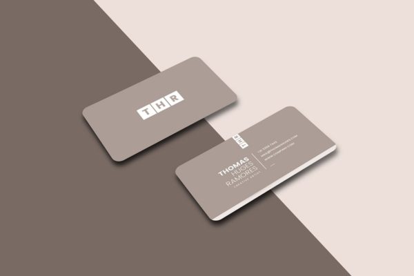 矩形圆角设计风格企业第一素材精选名片模板 Business Card