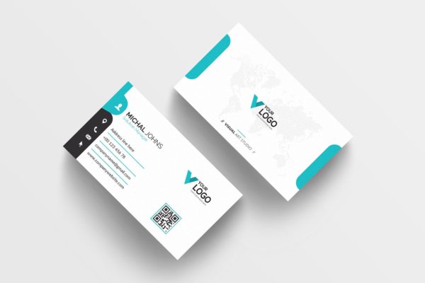 世界地图背景企业蚂蚁素材精选名片模板 Business Card