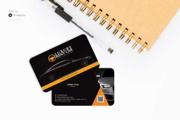 豪华小车租赁&销售公司第一素材精选名片模板 Luxury Rent Car – Business Card RB