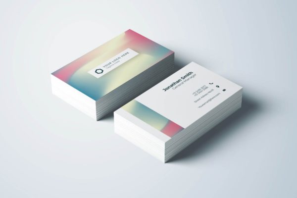 幻彩色企业第一素材精选名片模板v5 Business Card Template v5