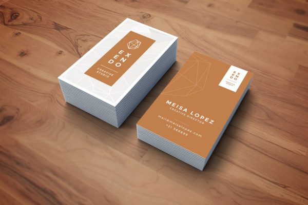 创意竖版设计公司名片模板 Business Card