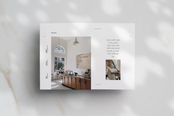 现代简约设计风格客户反馈演示INDD模板v1 Mod Testimonial Slide · v1