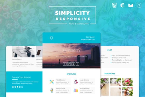 响应式EDM促销邮件模板v2 Simplicity Responsive Email Template | Version 2