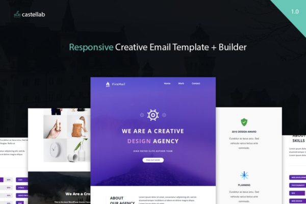 创意响应式EDM邮件营销模板 FireMail – Responsive Email Template + Builder