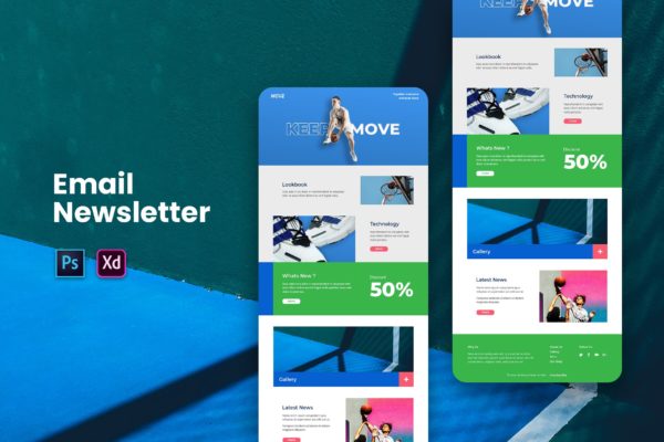 体育运动品牌促销推广EDM邮件模板第一素材精选 Sport Email Newsletter