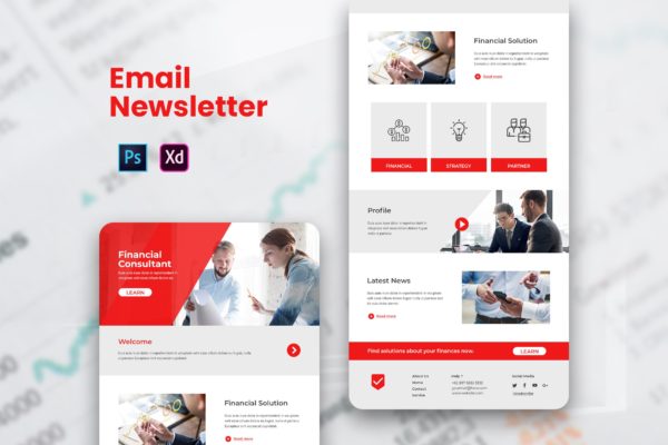 创意设计公司宣传推广EDM邮件模板第一素材精选 Creative Agency Email Newsletter