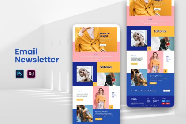 时尚服饰品牌营销推广EDM邮件模板第一素材精选 Fashion Email Newsletter