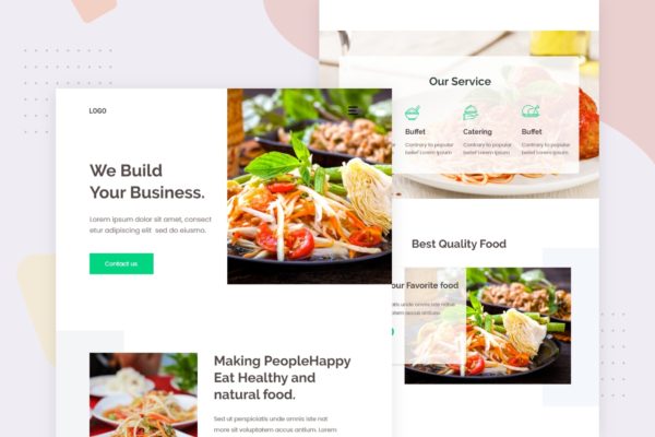 外卖订餐网站推广EDM邮件模板第一素材精选 Online Food Ordering – Email Newsletter