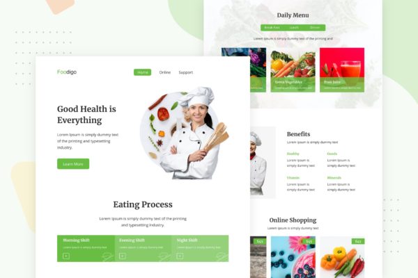 有机食品品牌推广EDM邮件模板第一素材精选下载 Organic Food – Email Newsletter