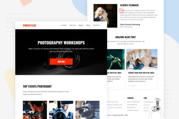 摄影工作室宣传推广EDM邮件模板蚂蚁素材精选 Photography Workshop – Email Newsletter