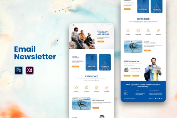 旅游公司业务推广EDM邮件模板第一素材精选下载 Email Newsletter