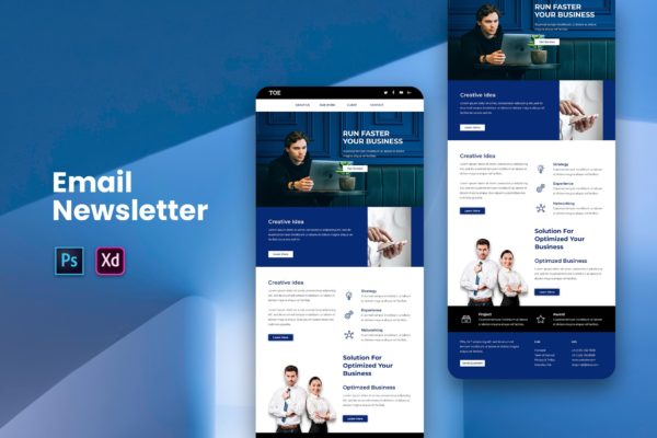 企业咨询服务公司营销推广EDM邮件模板蚂蚁素材精选 Email Newsletter