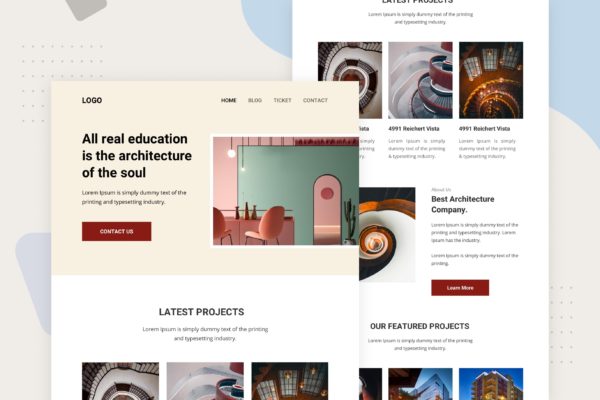 建筑设计工作室推广EDM邮件模板第一素材精选下载 Architectur – Email Newsletter