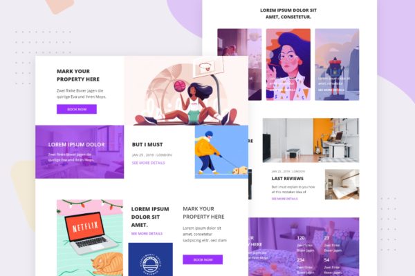 酒店公寓市场推广EDM邮件模板第一素材精选 Property & Apartment – Email Newsletter