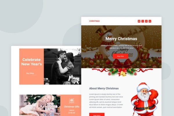 圣诞节主题EDM营销邮件模板 Christmas – Email Newsletter