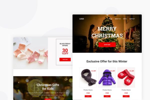 圣诞节折扣活动EDM推广邮件模板 Merry Christmas Sale – Email Newsletter