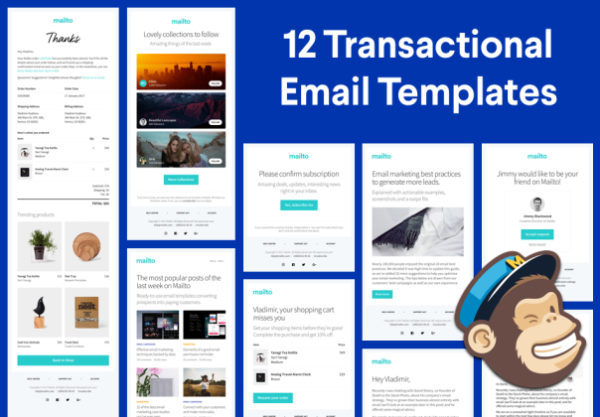 蚂蚁素材下午茶：12个精美现代时尚的电子邮件模板