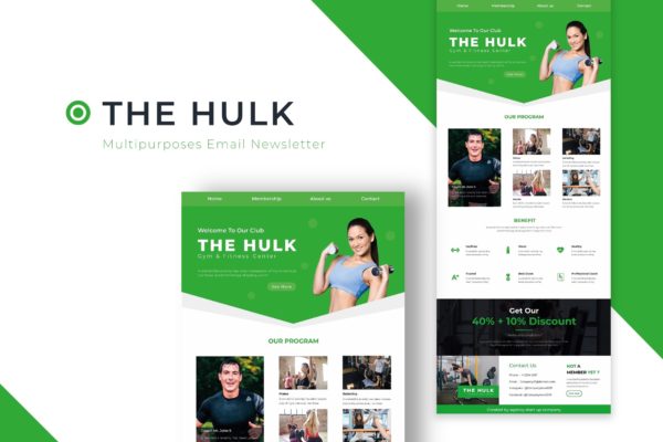 健身品牌推广邮件订阅设计模板 Fitness | Newsletter Template