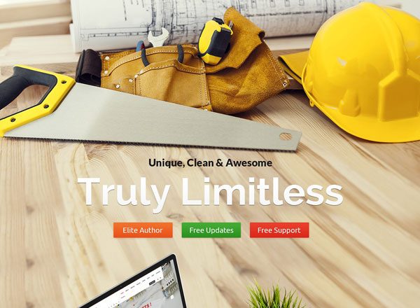 工业企业网站模板第一素材精选 Helmets – PSD Template for Handyman