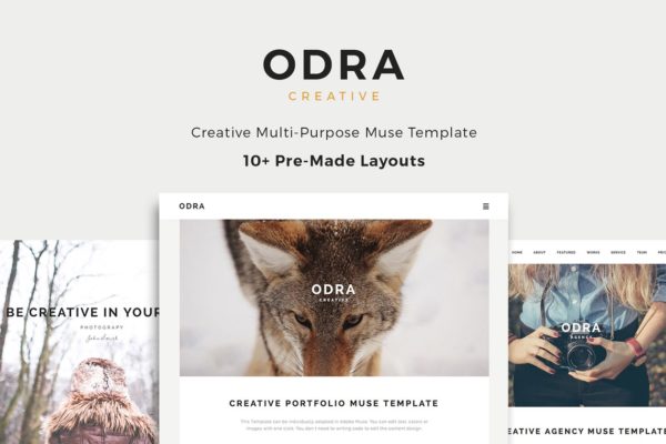 10款多功能Muse网站模板蚂蚁素材精选 ODRA – Multi-Purpose Muse Template