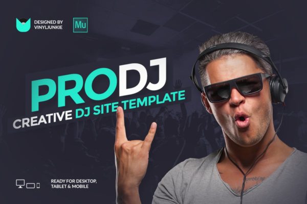 创意DJ音乐舞厅KTV品牌网站Muse模板第一素材精选 ProDJ – Creative DJ / Producer Site Muse Template