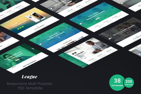 多用途企业官网HTML模板第一素材精选 League – Multi-purpose Business HTML Template
