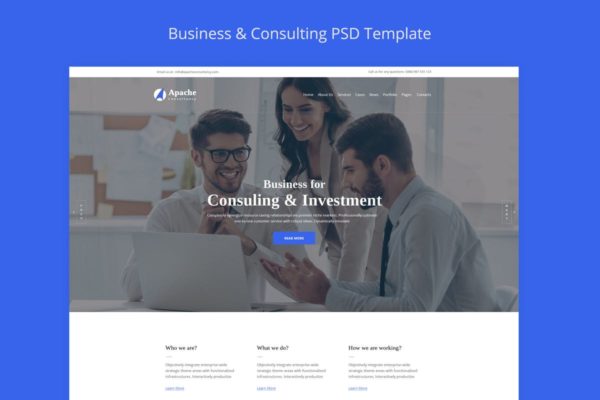 Apache业务咨询网站HTML模板第一素材精选 Apache-Business-Consulting HTML Template