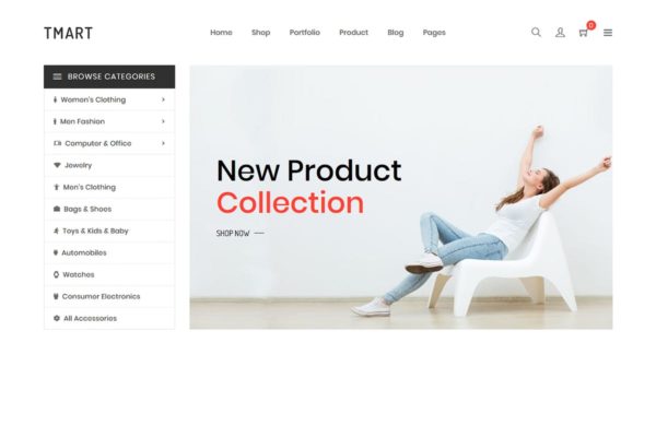 极简主义综合电商网站Shopify主题 Tmart – Minimalist Shopify Theme