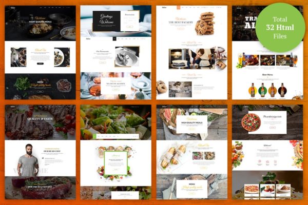 美食&餐馆电商网站HTML模板第一素材精选 Delice – eCommerce Food & Restaurant  Template