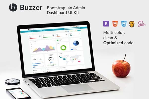 第一素材下午茶：精美的多功能数据统计后台管理仪表盘Bootstrap模板第一素材精选下载[HTML]