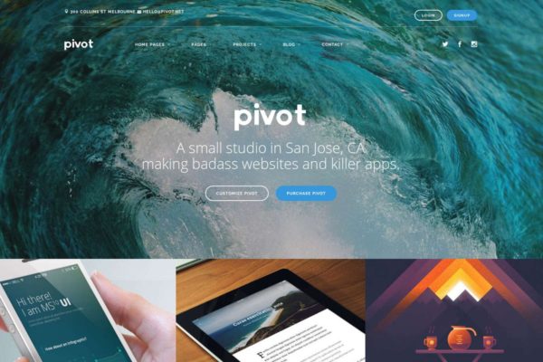 基于Bootstrap的多功能响应式Drupal主题模板第一素材精选 Pivot – Drupal 8 Multipurpose Theme