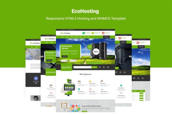 响应式云服务器供应商WHMCS模板第一素材精选 EcoHosting | Responsive Hosting & WHMCS Template