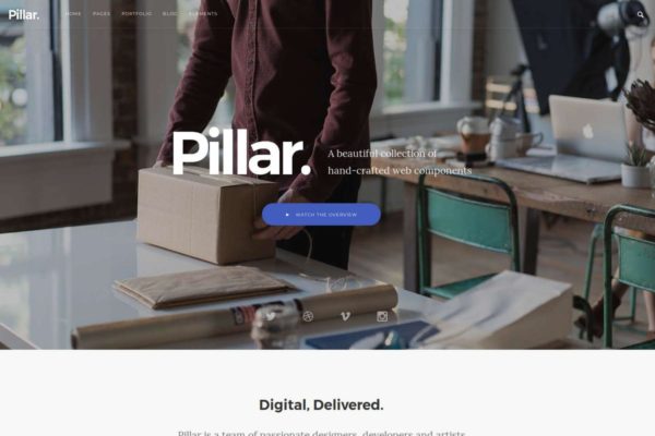 响应式多用途创业公司网站Drupal主题模板蚂蚁素材精选 Pillar – Multipurpose Drupal 8 Theme