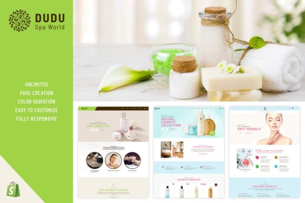 护肤品化妆品外贸电商Shopify主题模板蚂蚁素材精选 DUDU Cosmetics – Shopify Cosmetics Theme