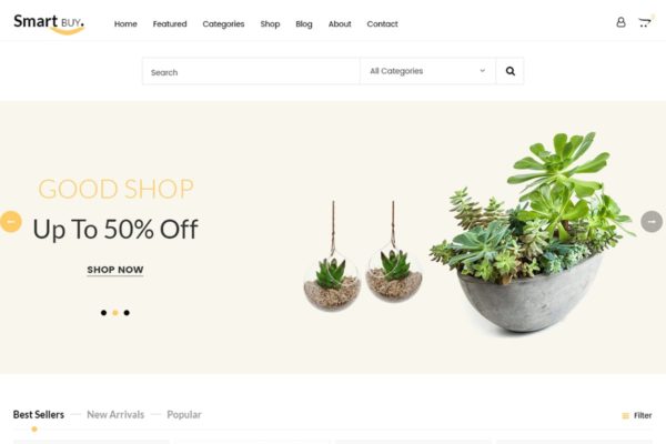 绿植盆栽在线商城Prestashop主题模板第一素材精选 Smartbuy – Prestashop For Digital and Garden Home