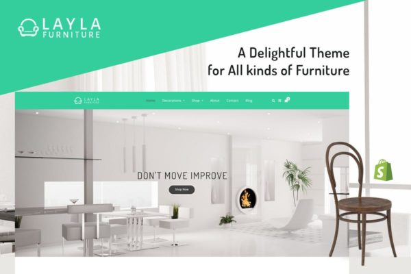 原创家具品牌跨境电商网站Shopify主题模板第一素材精选 Layla – Furniture Shopify Theme