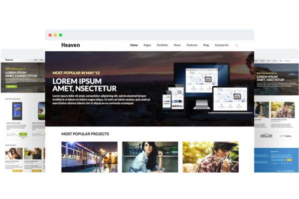 多用途项目网站设计模板第一素材精选 Heaven – Multi Purpose Site Template