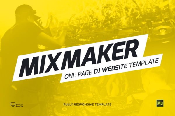 DJ/音乐主题网站Muse模板第一素材精选 MixMaker – DJ / Producer Website Template